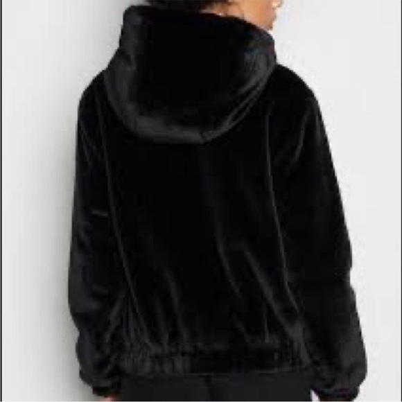 BLANKNYC Black Hooded Faux Fur Cozy Jacket - Picture 2 of 8